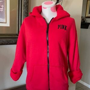 PINK reversible zip up hoodie
